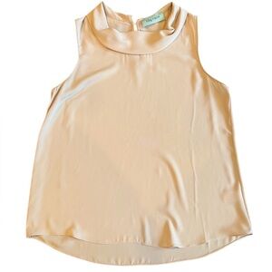 Lily Rain Cream Blouse | Sleeveless | Size‎ Large